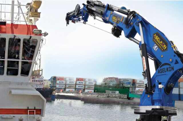 ASELKON ship crane marine crane  port crane Gemi vinci